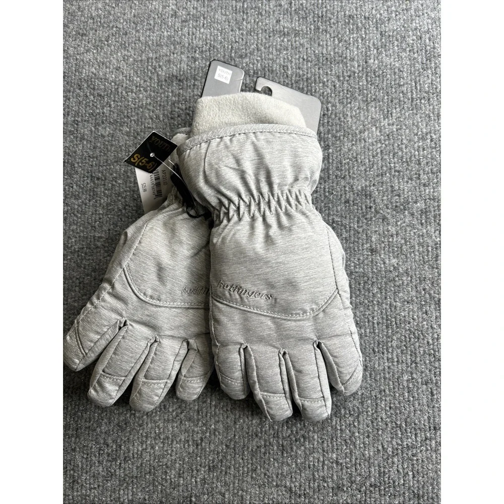 Hotfingers Youth 5-6 Gray Gloves Flurry‎ II Jr Glove New
